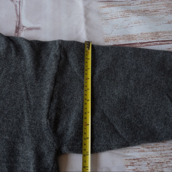 LAMBSWOOL Gray Unisex Crew Neck Sweater Made in Italy Size Large (oversized) - Picture 9 of 10